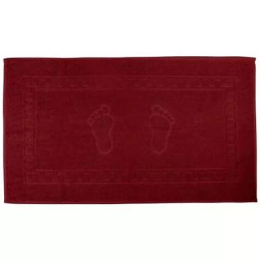 Imagem de Toalha de Piso Buettner Pezinhos 100% Algodão - 45x70cm, Vermelho Chil
