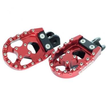 Imagem de Par De Pedaleiras Corona Crf 230 Crf 250f Xr 250 Xr 200 Xre 300 Nx 400