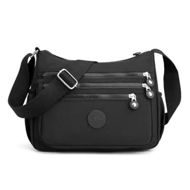 Imagem de Bolsa transversal Shoulder Bag Bolsinha Transversal Alça De Ombro Tiracolo alça de ombro (PRETO.)