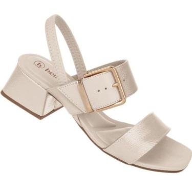 Imagem de Sandália Salto Bloco Médio Feminino Bebecê T5267-408