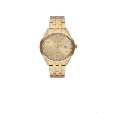 Imagem de Relogio orient feminino dourado grande aço inox fgss1238