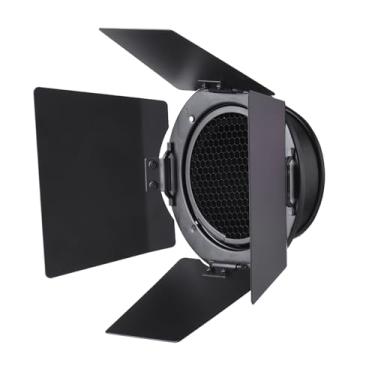 Imagem de Karlak Universal Bardoor Com 4 Filtros de Cores, Porta de Celeiro de Metal e Grade de Favo de Mel para Luz Estroboscópica, Montagem de 96 Mm