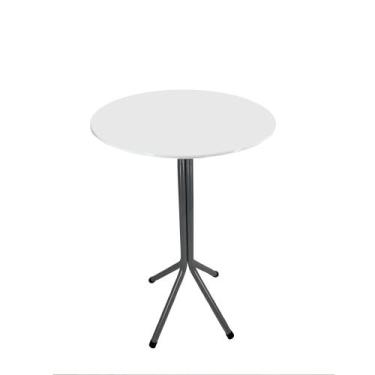 Imagem de Mesa Bistrô Alto Banqueta Prata Bra Bar Área Gourmet Lazer - FORTMIX