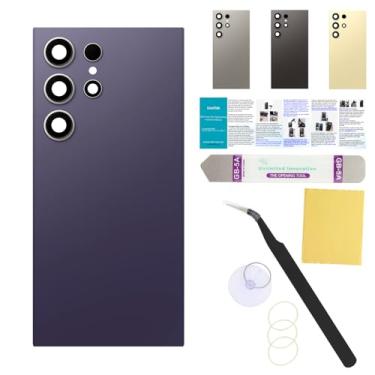 Imagem de UooFide Compatível com Samsung Galaxy S24 Ultra capa traseira de substituição de vidro 6,8 polegadas SM-G928 Todas as operadoras com manual de instalação + kit de ferramentas de reparo (violeta