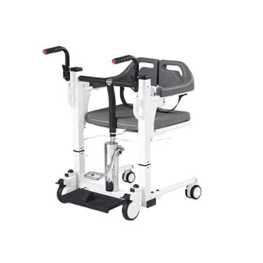 Imagem de Rollator Walker Máquina de transferência para idosos acamados, máquina de manuseio, dispositivo de enfermagem, máquina de elevação hidráulica para uso doméstico (cinza)