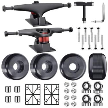 Imagem de Jizmo Skateboard Trucks, Skateboard Wheels 52 mm, Skateboard Bearings ABEC-11, Skateboard Tool, Skateboard Pads, Skateboard Hardware Combo Starter Set