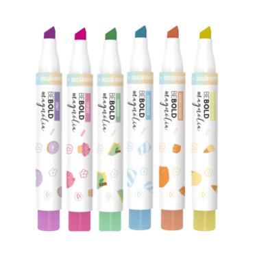 Imagem de Marca-texto Newpen & Magnólia - Be Bold Candy Perfumado c/ 6