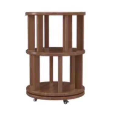 Imagem de FPPOIXDM Estante rotativa com economia de espaço, estante de quadrinhos, estante de livros fácil de montar, prateleiras e estantes