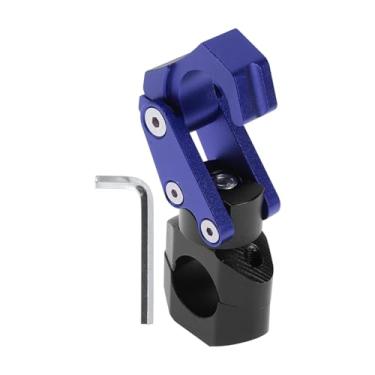 Imagem de Motoforti Gancho ajustável para pendurar para motocicleta retangular suporte de mala de capacete de motocicleta para scooters bicicletas liga de alumínio azul 1 conjunto 108 mm