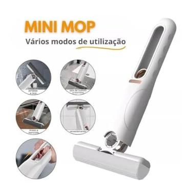 Imagem de Rodinho Mini MOP limpador multiuso, de microfibra, para janelas, pias, superfícies em geral.