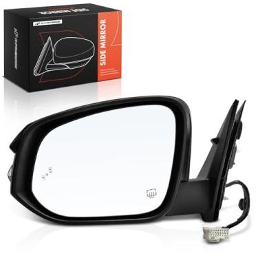 Imagem de A-Premium Espelho retrovisor elétrico lateral do motorista compatível com Toyota Highlander 2018 2019 - Espelho retrovisor externo externo dobrável manual aquecido com luz de sinal, detecção de ponto