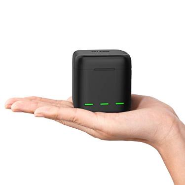 Imagem de TELESIN Carregador de bateria para GoPro Hero 13 preto, estojo de carregamento USB com compartimento triplo com cabo tipo C, estojo de transporte totalmente compatível com acessórios originais Go Pro