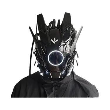 Imagem de Máscara Cyberpunk De Halloween Com Luzes Redondas Para Festas, Festiva