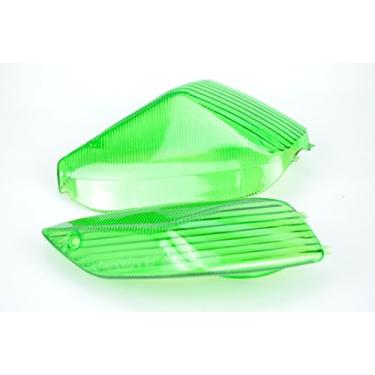 Imagem de TOPZONE Compatível com Kawasaki 2006-2019 Ninja ZX-14 / ZX-14R; Lente pisca-pisca de pisca-pisca da lâmpada do dicador traseiro (cor verde)