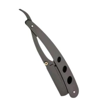 Imagem de Navalhete para Cabelo Profissional em Aço Inoxidável, Preta, 17 cm