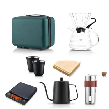 Imagem de Conjunto De Café Para Viagem Com Moedor E Jarra De Gotejamento 4-8 Peç