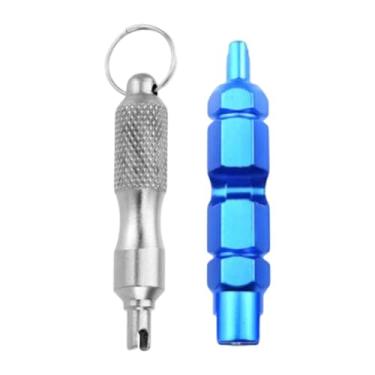 Imagem de Fenteer Kit de instalação e remoção de núcleo de válvula 2 peças, ferramenta compacta de reparo para acessórios Presta e Schrader, resistente multiuso