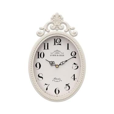 Imagem de Relógio de parede Abdurey Small French Retro Ivory White Vintage