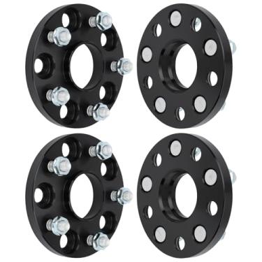 Imagem de IRONTEK Espaçadores de roda de 5 x 114,3 mm compatíveis com Lexus ES250 2021-2022, para Scion 2011-2016 tC/2008-2015 xB, para Toyota Avalon 1995-2022, passo de rosca forjada de 15 mm M12 x 1,5 furo do