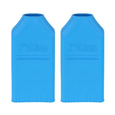 Imagem de Penitue 2 Capas Universais Pincéis, Capas Protetoras Profissionais Silicone Azul Duráveis Mangas para Pincéis para Proteção de Cerdas de 5,08cm