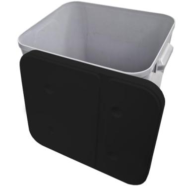 Imagem de Container Canister Tampa Black 15Kg Porta Ração Cachorro Gato Plástico Tampa Protege Furacão Pet(Cinza)