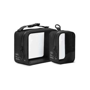 Imagem de bitplay AquaSeal Conjunto de 2 bolsas de armazenamento à prova d'água, 500 ml + sacos secos reutilizáveis de 1500 ml, zíperes herméticos certificados IPX8, organizador de viagem de TPU para caminhadas