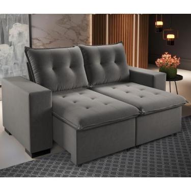 Imagem de Estofado 3 Lugares Porsche Grafite - Casa Giulia, Cinza