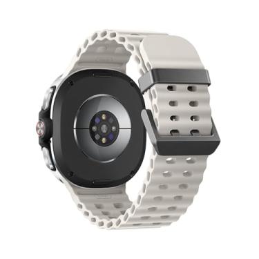 Imagem de Pulseiras esportivas Ocean compatíveis com Samsung Galaxy Watch 8 de 40 mm e 44 mm/8 Classic de 46 mm, sem lacunas, para Galaxy Watch 8 Classic/ 8 para homens e mulheres