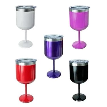 Imagem de TAÇA TERMICA PARA GIN COPO TERMICO COM TAMPA 510ML(Vermelho)