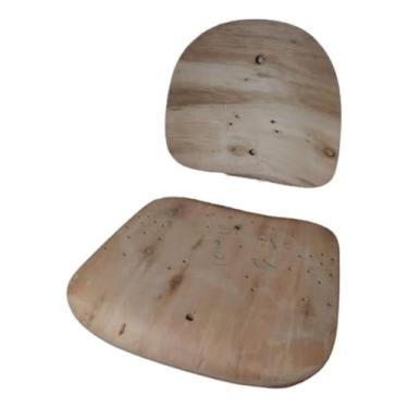 Imagem de Conjunto Madeira Executivo, Assento e Encosto em Madeira Pinus Tratada, Resistente e Ergonômico, para Reforma de Cadeiras