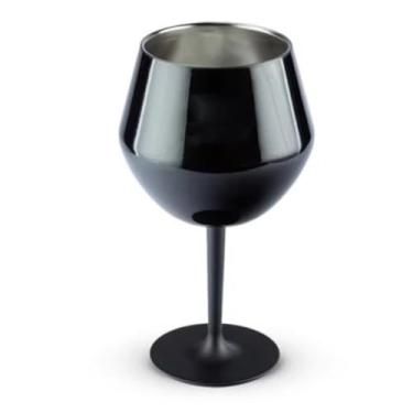 Imagem de Taça Copo Térmico De Aço Inoxidável 2 Em 1 Para Drinks Bebidas 420ML(Preto)