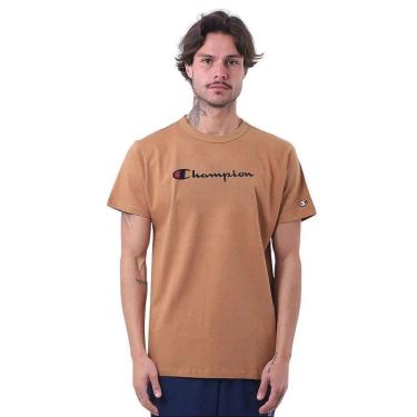 Imagem de Camiseta Champion Malhão Mc Logo Embroidery Marrom-Masculino
