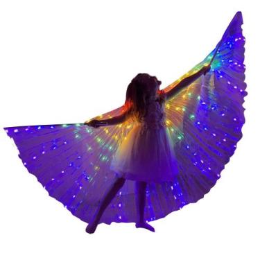 Imagem de Fantasia ZFBIRD LED Butterfly Wings Light Up 140 cm
