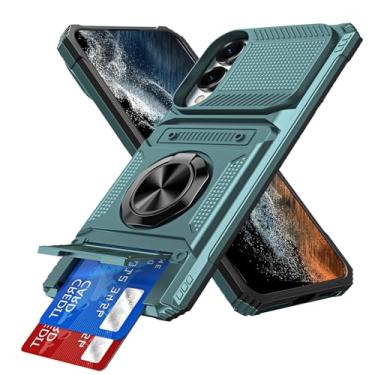 Imagem de MEMAXELUS Capa carteira para Samsung Galaxy S25 FE com suporte para cartão, [loja 2 cartões] Anel de 360° suporte de corpo inteiro, resistente, à prova de choque, capa protetora de telefone para