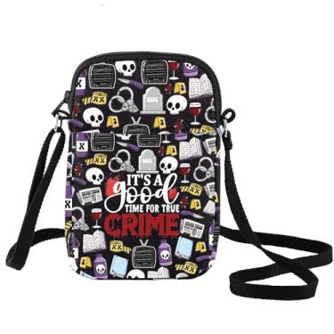 Imagem de LEVLO Bolsa tiracolo True Crime Podcasts Mikes Fans Gift It's a Good Time For True Crime Shoulder Bag Crime Lover Merch, True Crime Cbag, Bolsa tiracolo