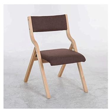 Imagem de NEWCES Cadeira dobrável cadeira dobrável almofada esponja conforto cadeira de evento cadeira de bétula cadeira de descanso curvada para casa sala de jantar cadeiras de sala de jantar forte e resistente (cor: U, tamanho: 30x19x17 polegadas)