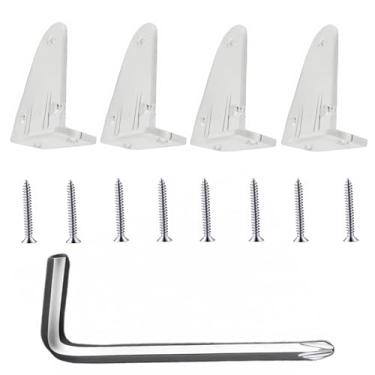 Imagem de 4 peças de suportes de plástico transparente para persiana duráveis suportes de fixação prendedores para persianas de 3,5 cm trilho inferior adequado para persianas horizontais persianas janelas