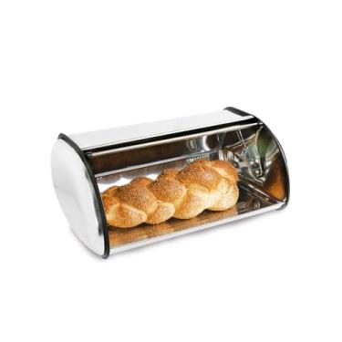 Imagem de Porta Pão Inox Para Paes e Bolos Com Tampa