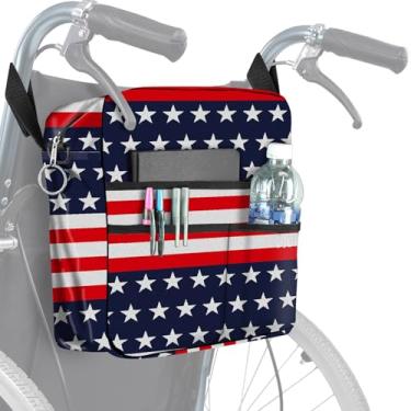 Imagem de Vive Bolsa para cadeira de rodas – Lavável na máquina, costura dupla, mochila acessória resistente à água para andadores, cadeiras de rodas, andadores – Bolsa com bolsos GG e alças para instalação