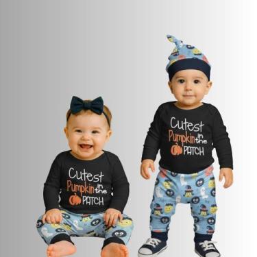 Imagem de Conjunto Halloween com Touca Body Manga Longa e Calça Saruel Mesversár