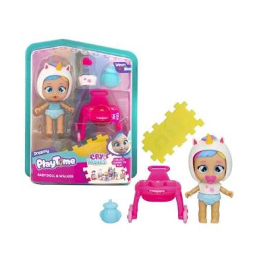 Imagem de Boneca Cry Babies Playtime Dreamy com Carrinho Multikids BR2463