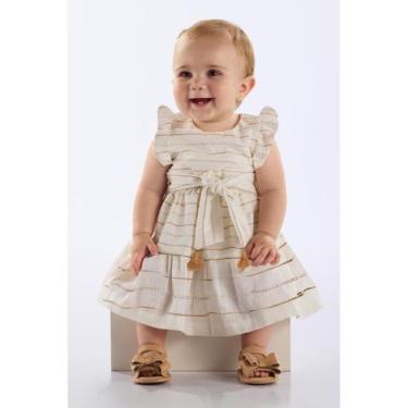 Imagem de Vestido e Faixa para Bebê em Algodão Up Baby, M