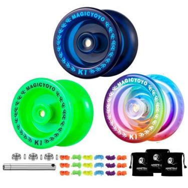 Imagem de Pacote de 3 Yoyo MAGICYOYO K1-Plus para crianças iniciantes com acessó