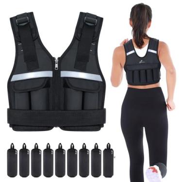 Imagem de Colete pesado Sportneer ajustável de 1-8 kg para homens e mulheres