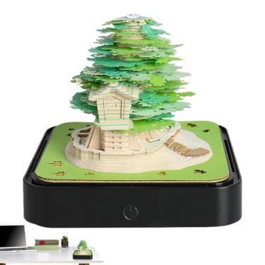 Imagem de Calendário 3D,Calendário Bloco de Notas com Escultura | Decoração Artesanal Em Esculpido 3D | Para Escritório Casa Escola Dormitório