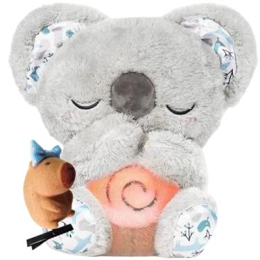 Imagem de Urso de Pelúcia que Respira Coala com Capivarinha Move a Barriga Som de Respiração Led e Musica Testado