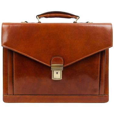 Imagem de Bolsa Maleta de Couro Masculina para Laptop, TIME RESISTANCE, Marrom