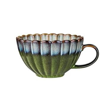 Imagem de Caneca 500 ml Caneca Vitrificada em Forno Única Copo Grande de Cereais Copo de Café de Escritório Retro Café da Manhã Caneca de Café de Aveia (Cor: 1)