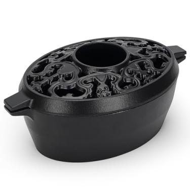 Imagem de TwentyNext Vaporizador de Fogão A Lenha, Umidificador de Ferro Fundido de 2,5 Litros para Fogão A Lenha, Umidificador de Fogão A Lenha de Grande Capacidade, Treliça de Boca de Grande Diâmetro, Pote de