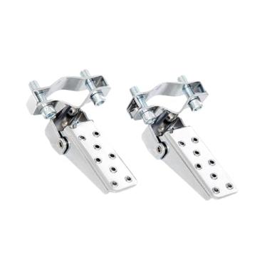 Imagem de Dynwave Apoios para os pés de motocicleta, apoios para os pés de estrada, para de passageiro, pedais de descanso, Prateado